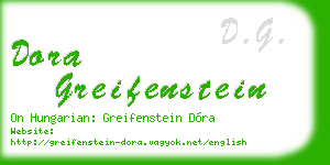 dora greifenstein business card